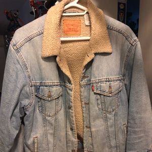 Levi’s Sherpa-Lined Trucker Jacket Mens Sz XL